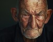 © Vlad - Grouchy Senior Man Portrait with Closeup View, Displaying Cheerful Smiling Expression