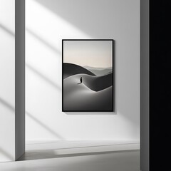 Canvas Print - Minimalist Wall Poster with Black Frame on White Background