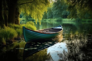 Wall Mural - Rowboat outdoors vehicle nature.