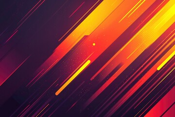 Wall Mural - Abstract Diagonal Lines and Glowing Shapes on a Dark Background