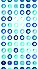 Aufkleber - Abstract visualization of audio and video equalizer. Motion. Shimmering colorful rows of small silhouettes of rings.