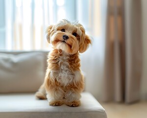 Poster - Cute Virtual Pet Dog Responding to Voice Commands and Learning New Tricks