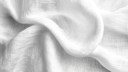 Wall Mural - Textured white linen background texture textile wallpaper