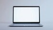 © Dreamer Castle - A sleek silver laptop with a blank white screen, set against a white background, ideal for tech product displays or digital marketing concepts.