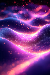 Poster - Dynamic digital texture with glowing dots,