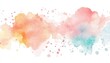 © bajita111122 - Soft watercolor splashes, pastel tones, flat design illustration