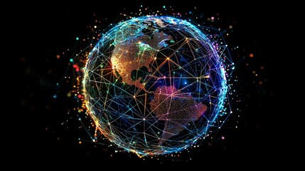 Poster - Creating the global network of information exchange blockchain cryptocurrency. Designing the future of finance and banking utilizing bio-inspired robots and stock.