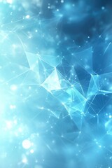 Poster - A vibrant abstract background featuring light blue hues and futuristic geometric patterns.