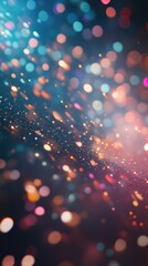 Poster - A vibrant background featuring colorful, chaotic projector lights creating a mesmerizing effect.