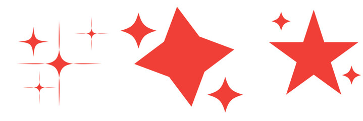 Wall Mural - Hand drawn gold star collection on black background. Vector illustration
