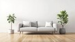 © Panupan - Modern Living Room Interior with Grey Sofa and Plants