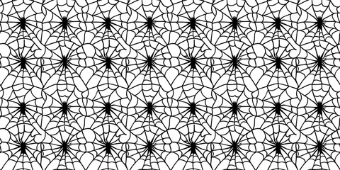 Seamless spider web pattern with a spooky, intricate design. seamless background pattern