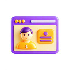 Poster - This image features a cartoon-style character in a colorful digital interface, emphasizing playfulness and modern design.
