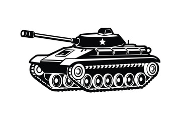 Tank vector silhouette