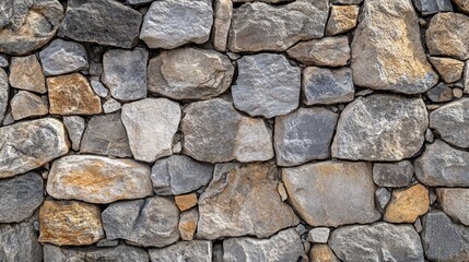 Poster - Texture of a rugged stone wall Aged masonry backdrop featuring natural stones Background composed of organic stone elements