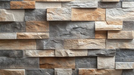 Rectangular textured tiles resembling a stone wall