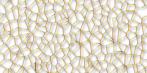 Poster - Abstract golden hexagon graphic ornament. arabian Stylish Seamless pattern on white background. Creative design. Design for book, notebook and calendar covers. high quality textile design, vector .	