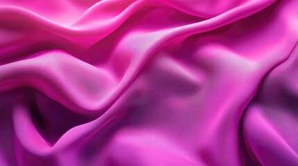 Poster - Wavy fabric texture background in a vibrant Viva Magenta hue