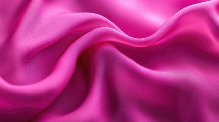 Poster - Wavy fabric texture background in a vibrant Viva Magenta hue