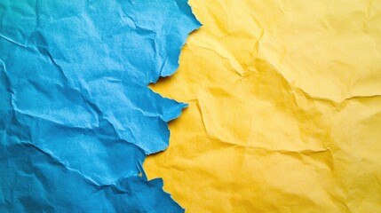 Poster - Two tone paper background featuring shades of yellow and blue