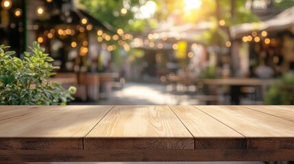 Poster - Empty Board with Blurred Background for Product Promotion in a Relaxing Setting