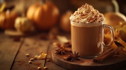 Sticker - Coffee with cinnamon HD 8K wallpaper stock photo