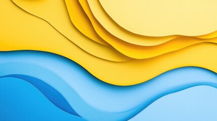 Poster - Two tone paper background featuring shades of yellow and blue