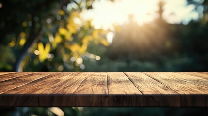Poster - Empty Board with Blurred Background for Product Promotion in a Relaxing Setting