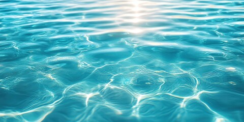 Poster - Clear Turquoise Water Surface on a Sunny Day