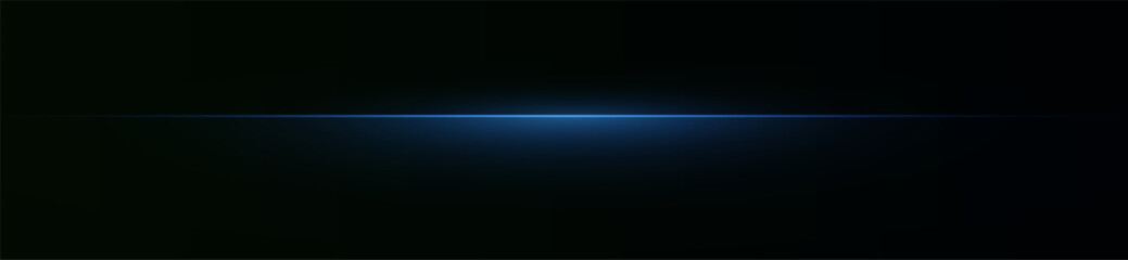 Wall Mural - laser lines of light. horizontal neon light. neon blue horizontal speed lines. glowing stripes. lase