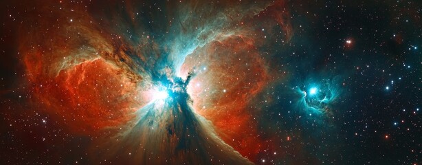 Wall Mural - Background with stars and space, panorama universe wallpaper panorama. Stock.