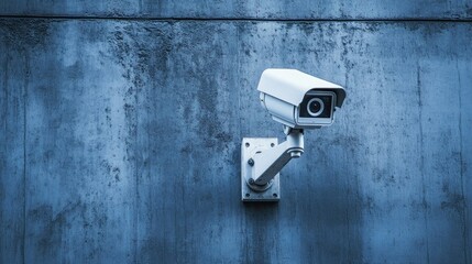 Poster - CCTV camera on a wall, securing a business or residential area, offering peace of mind with its sleek design