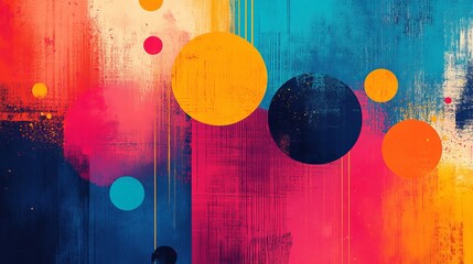 Wall Mural - Colorful visual abstract graphic. Vibrant and vivid. 4K resolution.