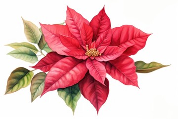 Poster - Poinsettia flower plant petal.