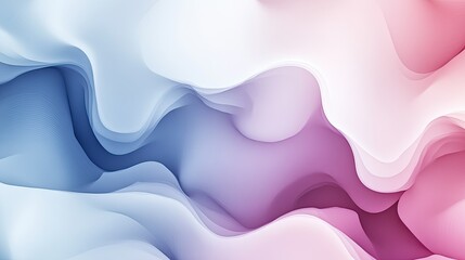 Poster - Organic abstract pattern with soft, flowing shapes and delicate gradients of pastel colors.