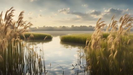 Canvas Print - reeds