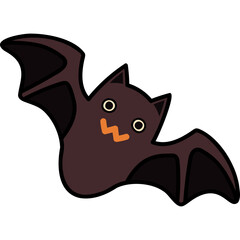 cute halloween bat illustration for card website, application, printing, document, poster design, etc.