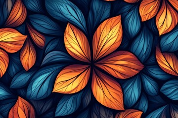 Aufkleber - The image above is a microscope image of flowers petals created by generative AI