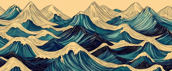Aufkleber - Gold line art wallpaper design for home decor, wallpaper, print, cover, website, and packaging design. Free modern illustration.