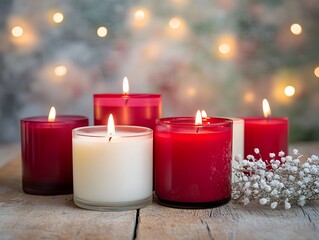 Aufkleber - Warm Candlelight with Soft Background Bokeh Effect
