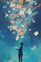 Wall Mural - illustration of data download 