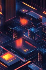 Wall Mural - illustration of data download 