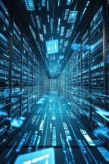 Wall Mural - illustration of data download 