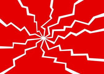 Poster - Abstract background with rotating zigzag lines pattern