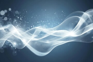 Poster - Modern abstract blue wave background. Fresh, cheerful and relaxing concept. Positive and healthy coloring.