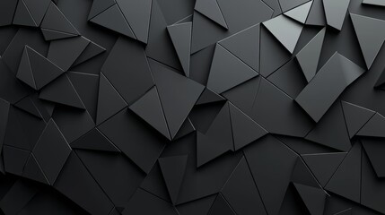 Poster - Triangle wall on black background. 3D rendering.