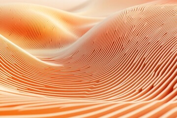 Poster - 3D geometric abstract background with waves decoration. Modern graphic design in velvety peach tones. Trending color concept for 2024 Peach Fuzz.