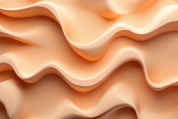 Sticker - Abstract geometric background with waves decoration. Modern minimalist graphic design in peach tones. 2024 trending color concept (Peach Fuzz).