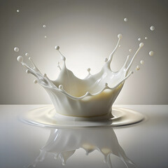 Poster - milk splash in glass