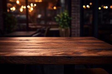 Wall Mural - Table wood furniture hardwood.  Image by rawpixel.